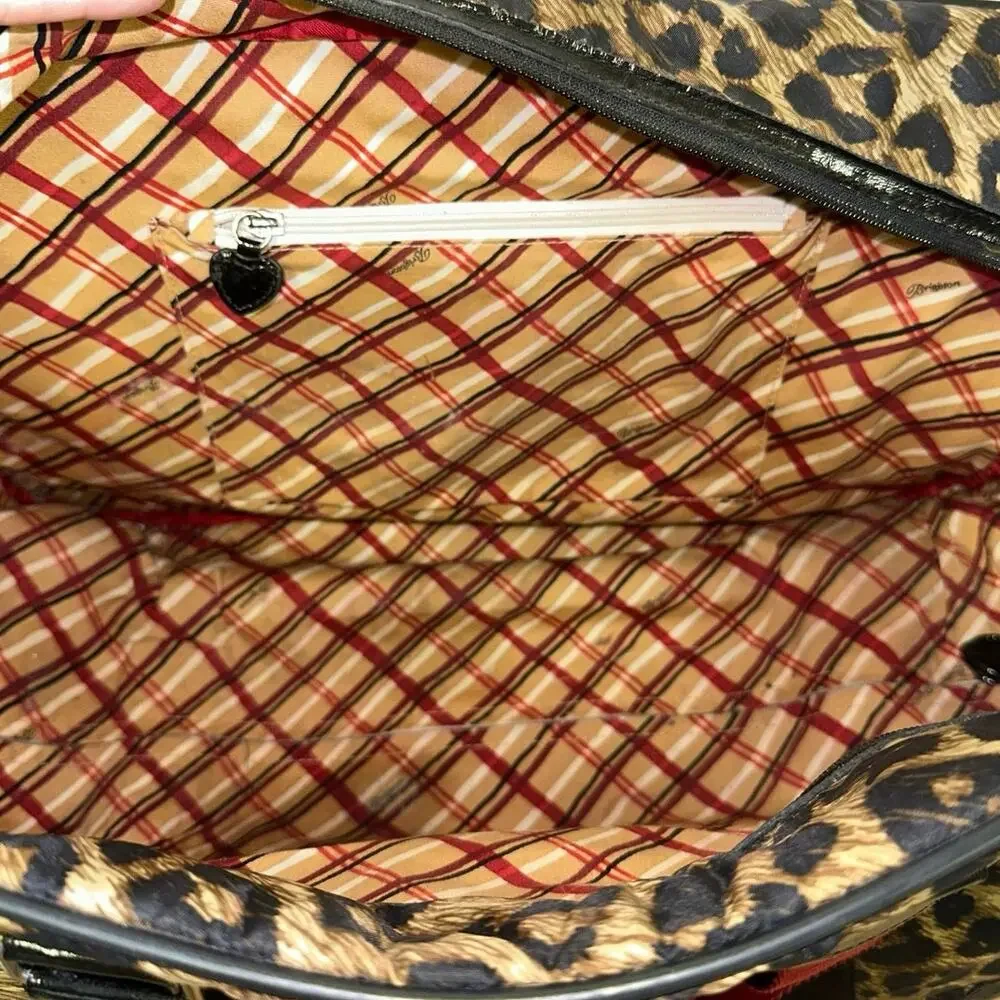 Brighton Leopard Cheetah Print Rolling Overnight Travel Bag
